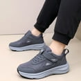 thumbnail image 6 of Men's Women's Hiking Shoes Waterproof Lightweight Fleece-Lined Sneakers Non-Slip Comfort Soft Sole Cotton Casual Shoes Gray 9 Women/8.5 Men, 6 of 7