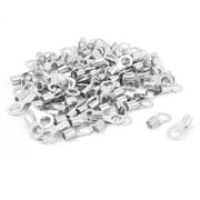 Unique Bargains 100Pcs 5mm Ring Dia 14-12 AWG Non Insulated Crimp Terminals Connectors