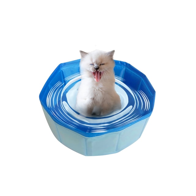 Foldable Pet Bath Pool Collapsible Hamster Baby Cat Pool Pet Bathing Tub Pool for Small Baby Pets