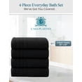 thumbnail image 4 of Casa Platino Bath Towels - Premium Quick-Dry Large & Absorbent Towel Set for Bathroom, Home, Hotel, Spa & Travel - Black, 4 of 8
