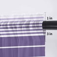 thumbnail image 5 of Purple Ombre Stripe Valance Curtains for Kitchen/Living Room/Bathroom/Bedroom Window, Rod Pocket Small Topper Half Short Window Curtains Voile Sheer Scarf, Farmhouse Striped Gradient 42"x12", 5 of 8