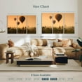 thumbnail image 4 of Elephant Stock Bagan Pagoda Balloons Wall Art - Horizontal Multi Panel Canvas - Living Room Wall Decor - Transportation Multi Panel - Orange And Brown Decor - 57" x 36", 4 of 8