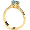 thumbnail image 3 of Crown Setting Blue Topaz Engagement Ring In 14k Yellow Gold, 3 of 6
