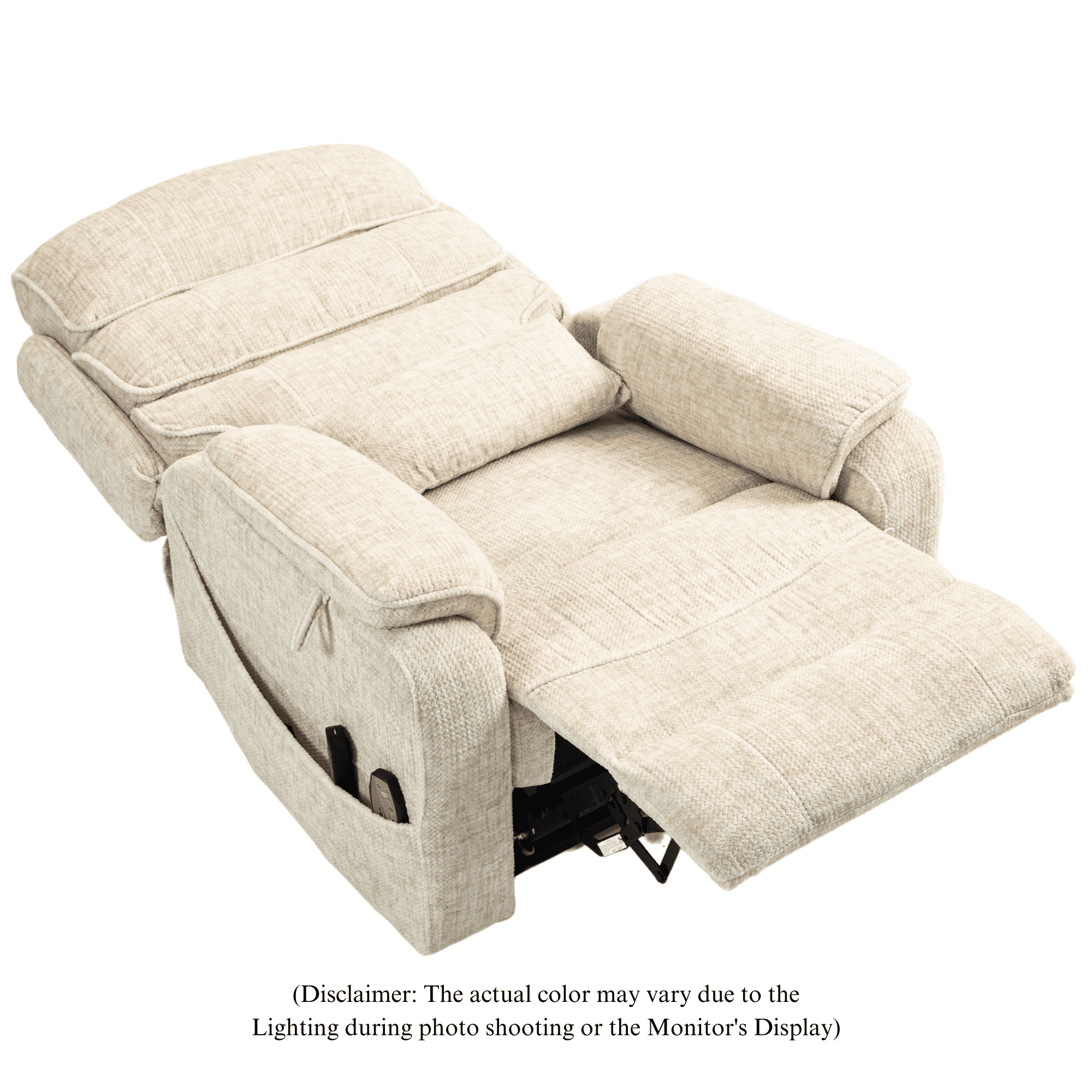 JUUXO Power Lift Lay Flat Recliner with Wireless Charger, Cup Holder - Dual Motor Lift Chair for Big Tall