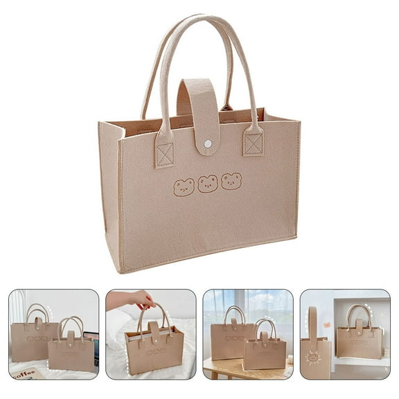 CTIRCHIU Khaki Reusable Tote Bag for Grocery Shopping, Camping, Storage, and Everyday Use Carry-All Pouch