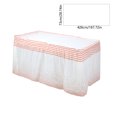 thumbnail image 3 of PALIFEUR Household Essentials Table Skirt Party Table Skirt Desk Skirt Falda Table Skirts For Rectangle Tables, 3 of 6
