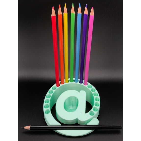 Symbol Pencil Holder – Freestanding PLA Desk Organizer, Multi-Compartment