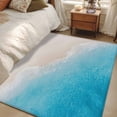 thumbnail image 4 of Blue Beach Summer Area Rugs 2.7'x5', Washable Small Throw Rugs for Kitchen Bedroom, Ocean Seaside Nautical Ombre Indoor Outdoor Rug Non-Slip Low Pile Carpet Runner Reversible Floor Mats, 4 of 8