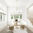 thumbnail image 3 of Prominence Home Billet Brushed Gold 3-Light Convertible Pendant/Semi-Flush with Fabric Shades, 3 of 15