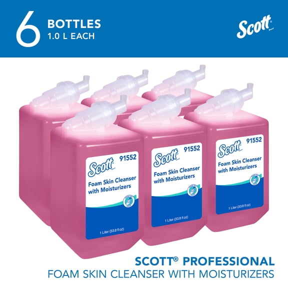 Pro Foam Skin Cleanser with Moisturizers Refill, Light Floral Scent, 1 L, 6/Carton