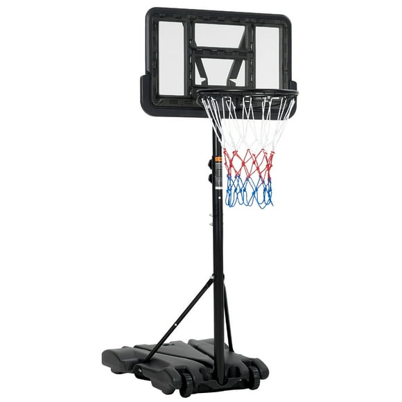 Adjustable Kids Basketball Hoop 5-7 FT, Portable Basketball Stand with 28" Backboard & Wheels – Indoor & Outdoor Sports for Youth & Adults