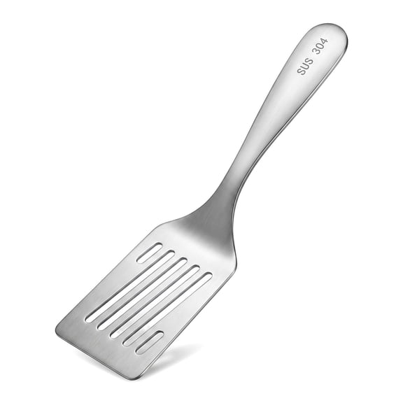 CSSJKYJ Stainless Steel Spatula – 1 Large Turner, Ultra-Thin Edge for Easy Turning & Flipping, Metal Kitchen Utensils with Ergonomic Non-Slip Handle, Dishwasher Safe