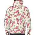 thumbnail image 7 of Fotbe Men's Hoodie with Bow With Sugar Skull Pattern - Kangaroo Pocket Pullover Hooded Sweatshirt, Perfect for Daily Wear, Travel, and Home-Large, 7 of 7