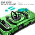 thumbnail image 5 of For Kyocera DuraForce Pro 3 E7200 Phone Case with Tempered Glass Screen Protector, Nagebee Full-Body Protective [Military-Grade] Magnetic Car Mount Ring Holder Durable Cover (Green), 5 of 6