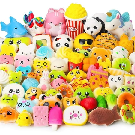 Karids 15 pcs squishies pack Jumbo Medium Mini Soft Squishy Cake/Panda/Bread/Buns Phone Straps Scented