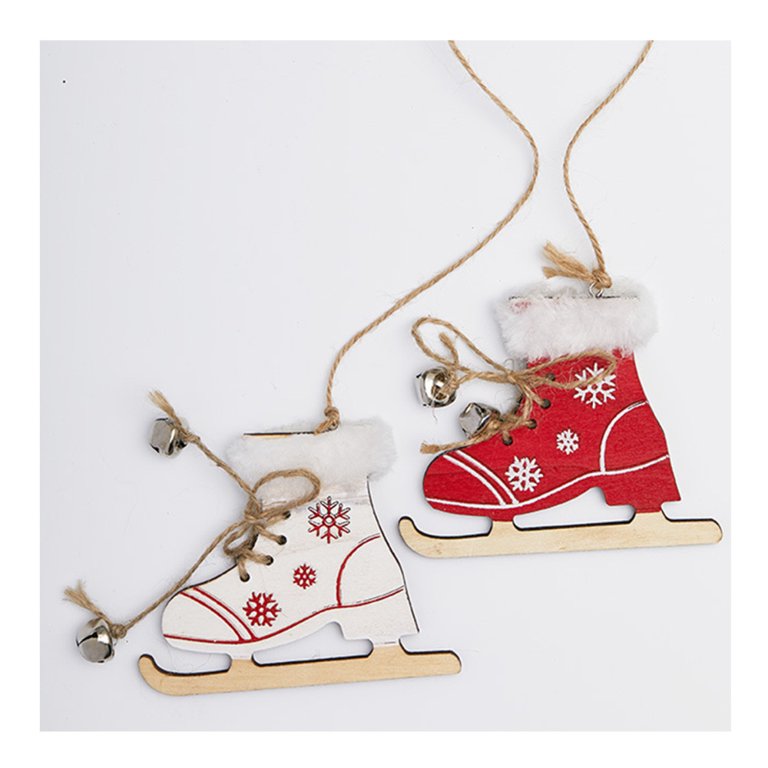 2pcs Christmas Boots Design Random Hanging Decoration