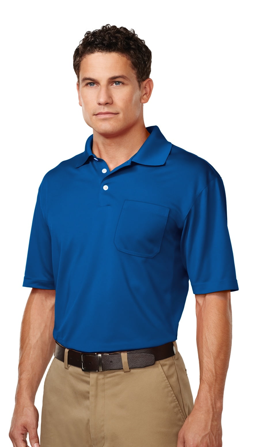 TriMountain Performance Vigor Pocket K158P Pique Polo, XLarge, Royal