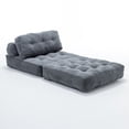 thumbnail image 3 of Folding Sofa Bed, Convertible Sleeper Chair with Pillow Foldable Mattress with Back Support, Portable Fold Out Chair Bed Comfy Floor Sofa Lounge for Living Room Bedroom, Single (Gray), 3 of 11