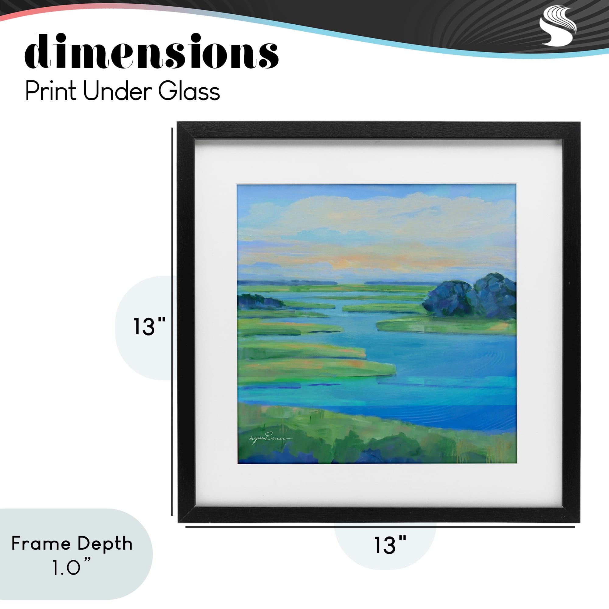 Stupell Industries Scenic Scarborough Marshes Black Framed Print Under Glass, design by Lynn Ericson Fine Art