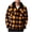 Yellow-1, variant on Mens Flannel Plaid Plush Fleece Lined Hooded Shirt Jacket Casual Long Sleeve Button Down Checkered Coat with Pockets