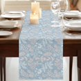thumbnail image 3 of Table Runners 72 Inches Long Dress Scarves, Gray Blue Dandelion Farmhouse Kitchen Table Runner, Coffee Tablerunners, Spring Flowers Modern Minimalist 18x72 Inch, 3 of 9