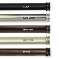 1 inch Knop Curtain Rod 66-120" - Satin Nickel