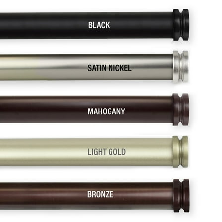 1 inch Knop Curtain Rod 48-84" - Bronze