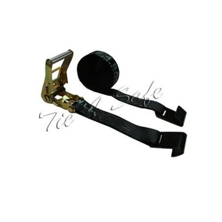 

2 in. x 30 ft. Ratchet Tie Downs with J-Wire Hooks - Black 4 Piece