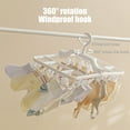 thumbnail image 6 of Clothes Drying Racks Foldable Clip Hangers Drip Hanger Plastic with Drying Clips Wind-Proof Hook Underwear Hanger for Socks Bras, 6 of 7