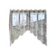 thumbnail image 2 of Cenefa de Encaje, Panel de Cortina Transparente con Bolsillo para Varilla, Cortina Decorativa Corta, Diseño Calado, 160 x 100 cm para Cocina, Baño, Sala de Estar, 2 of 6