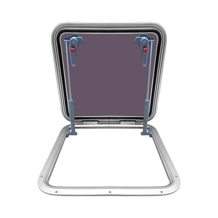 RV/Marine Porthole Square Hatch Window Aluminum Hatch Door Deck with Tempered Glass to Yacht Boat Weather Tight