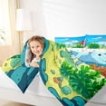thumbnail image 4 of Manfei Underwater Scene Full Size Bedding Sets,Cute Axolotl Full Size Bed in a Bag For Girls,Blue Green Pink,Colorful Stars Reversible,7-Piece, 4 of 8