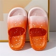 thumbnail image 4 of WUANDIXFA House Slippers for Kids Flip Flops for Girls Cute Shoes Cloud Slides Shower Slippers Bathroom Pool Sandals Boys Comfy Thick Sole Slippers Summer Non-Slip Beach Shoes Orange,US 7.5Toddler, 4 of 6