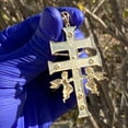 thumbnail image 3 of La Cruz De Caravaca Plata Cross Pendant Gold Over Real Solid 925 Sterling Silver Large 2.5" Inch, 3 of 16