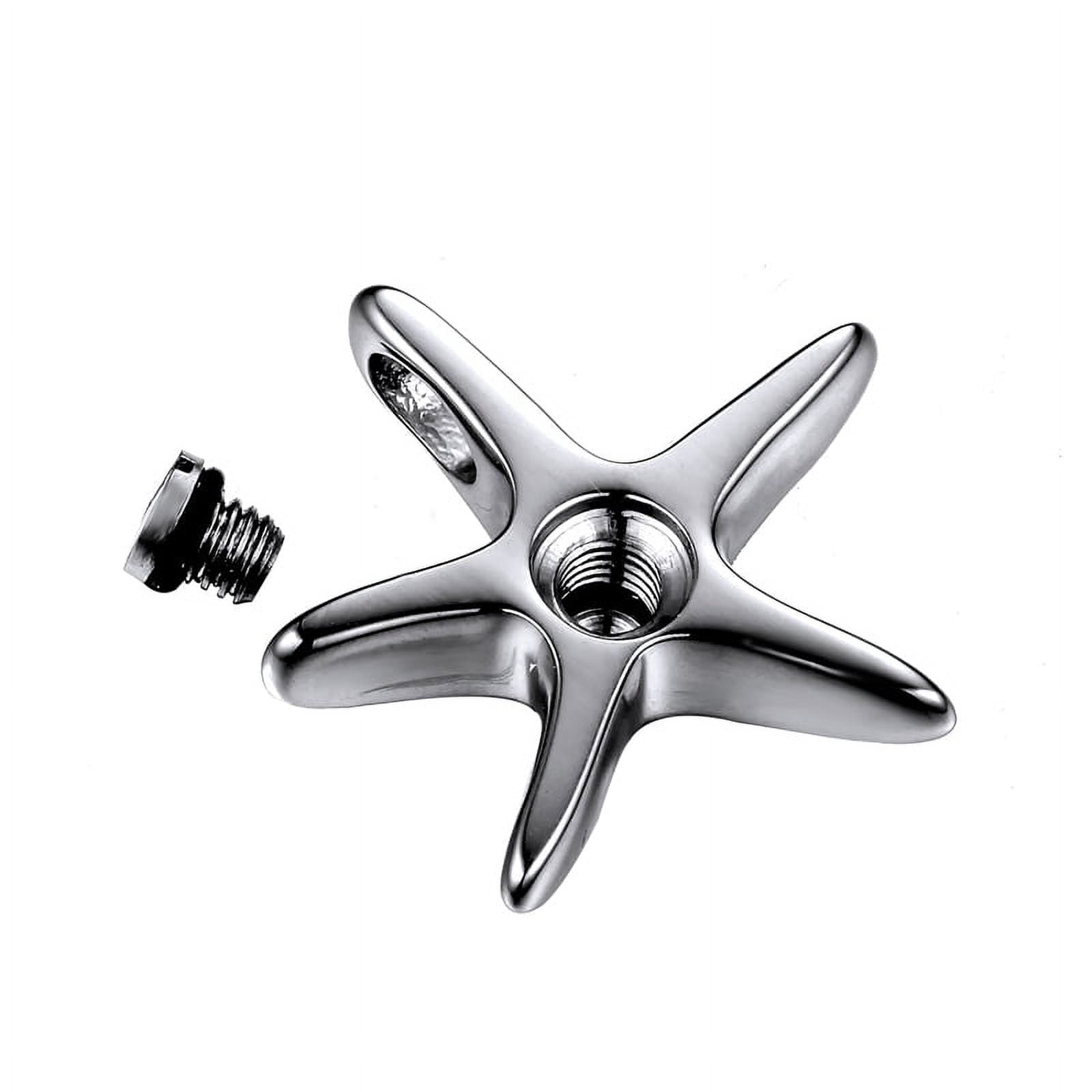 Anavia Starfish Cremation Necklace Memorial Jewelry Waterproof Stainless Steel Urn Ashes Holder Container with Free Funnel Kit and Velvet Jewelry Box