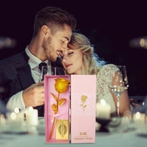 Fake Flowers Clearance! Color Gold Rose Flower Purple Window Gift Box Year's Day Gift Gold Foil Rose Valentines Day Decorations 1X Rose Gift Box