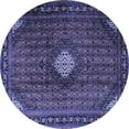 thumbnail image 1 of Ahgly Company Machine Washable Indoor Round Persian Blue Traditional Area Rugs, 5' Round, 1 of 4