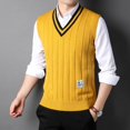 thumbnail image 6 of JTieacloth Long Sleeve Men Male Knitwear Shoulder Vests Fashion Trends Sleeveless Vests, 6 of 6