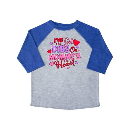 

Inktastic Ive Got Dibs on My Mommys Heart with Hearts and Dots Gift Toddler Boy or Toddler Girl T-Shirt
