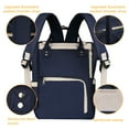 thumbnail image 5 of Gimars Waterproof Adjustable Shoulder Straps Insulated Pockets Large Capacity Zipper Pockets Backpack Diaper Bag, Blue, 5 of 7