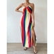 thumbnail image 4 of Sexy Vestido Casual para las Mujeres Cuello en V sin Mangas Bloque de Color Suspendidos Suéter, Vestido de Moda para Diario, 4 of 9