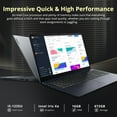 thumbnail image 3 of Lenovo IdeaPad 1i 15.6" FHD Touchscreen Laptop, Intel i5 1235U, 8GB RAM, 672GB Storage(512GB SSD + 160GB Docking Station), Intel Iris Xe Graphics, HD Camera, Dolby Audio, Wi-Fi 6, Win 11 Pro, Blue, 3 of 9