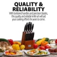 thumbnail image 2 of Deco Chef Gourmet 12 Piece Knife Set with Storage Block w/ Deco Chef Cut Resistant Gloves, 2 of 10