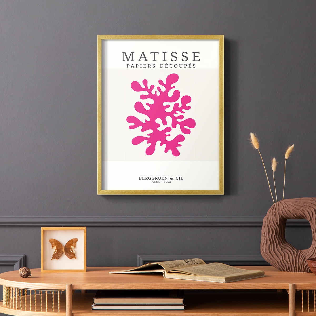 Matisse CDXXIX in Gold Solid Wood Framed Print No Nail Hanging