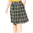 thumbnail image 2 of maison Jules Womens Plaid Pleated A-line Skirt, Black, 10, 2 of 2