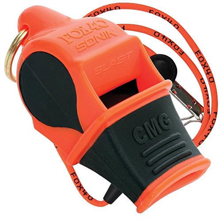 Fox 40 Sonik Blast CMG 3-Chamber Pealess Whistle + Lanyard