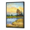 thumbnail image 3 of Designart 'The Awakening of Nature Over Meadows' Lake House Framed Canvas Wall Art Print, 3 of 5