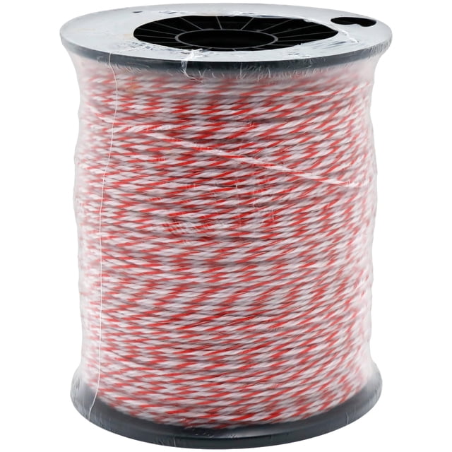 Electric Fence Polywire 1640 Feet 500 Meters, 9 Stainless Steel Strands for High Conductivity, UV & Rust Resistant Portable Electric Fencing Rope for Livestock, Horses, G