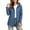 Dark Blue, variant on Karight Women's Solid Color Loose Long-Sleeved Tops Casual Softshell Jacket