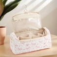 thumbnail image 3 of Cotton-Padded Large Capacity Makeup Bag Hair Dryer Storage Organizer Portable Travel Toiletry Bag for Women Girls (Heart Butterfly, Style5), 3 of 5